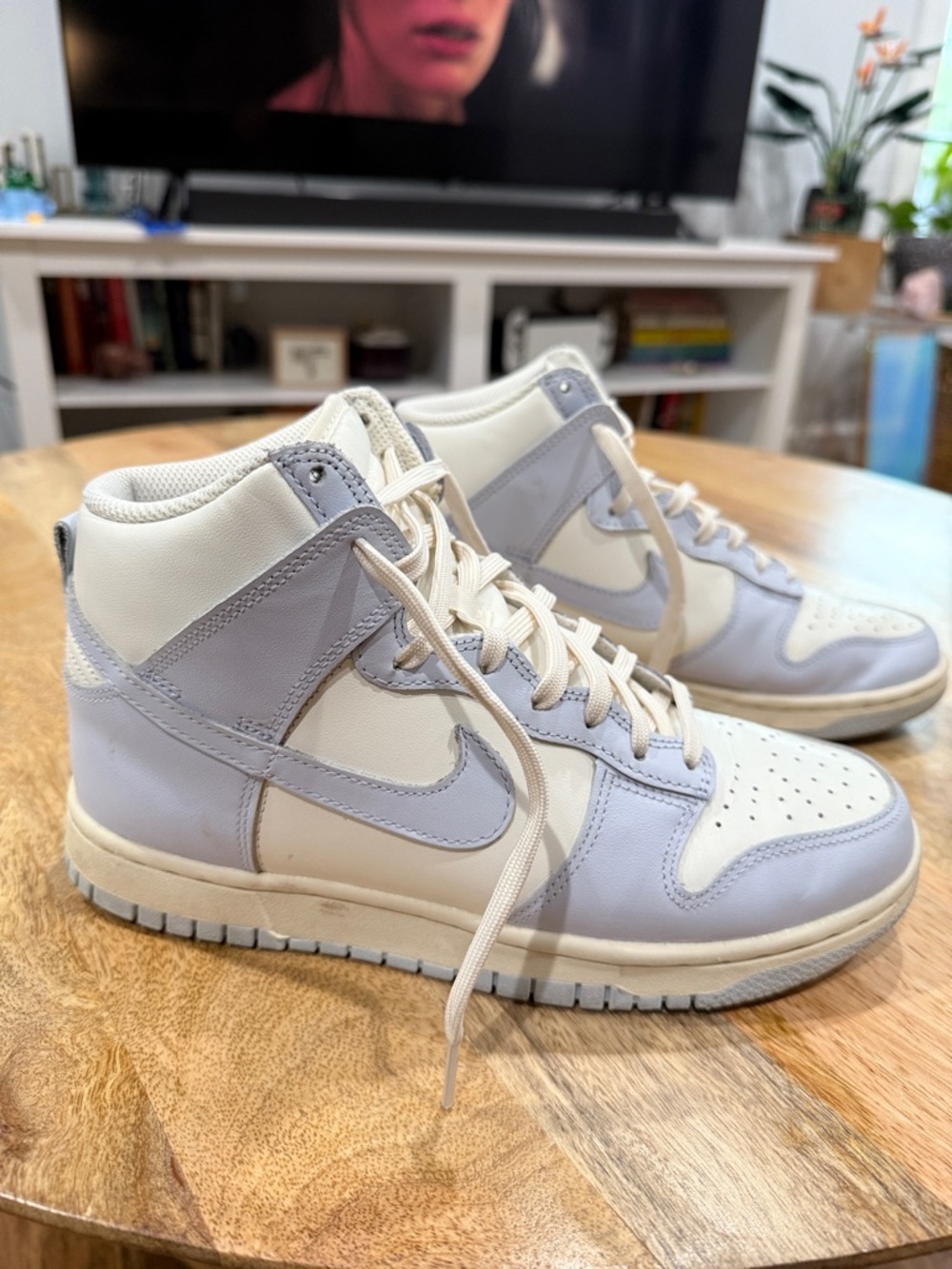 Nike Dunk High in Lavender and Cream